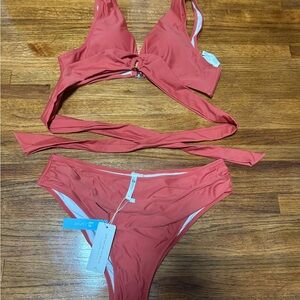 Cupshe Mauve Bikini Set Modern Minimalist Design